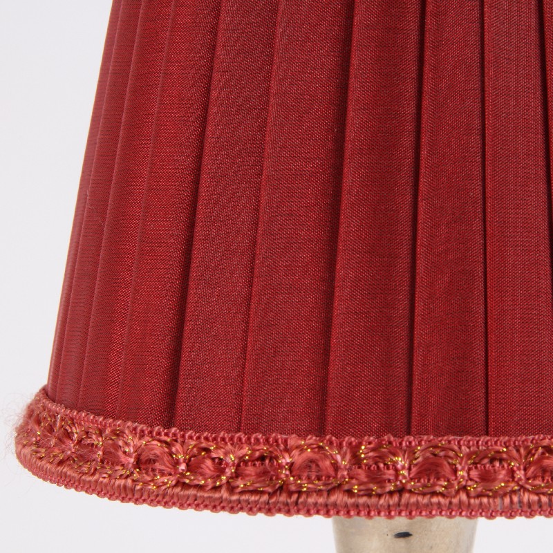 Lampshade Victorian Clip-On 12 cm - Red - Fabric