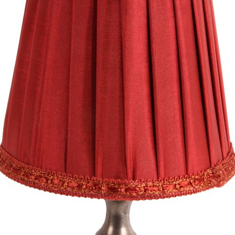 Lampshade Victorian Clip-On 12 cm - Red - Fabric