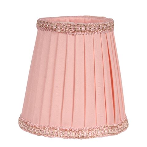 Lampenkap 12 cm - Klem - Roze - Stof