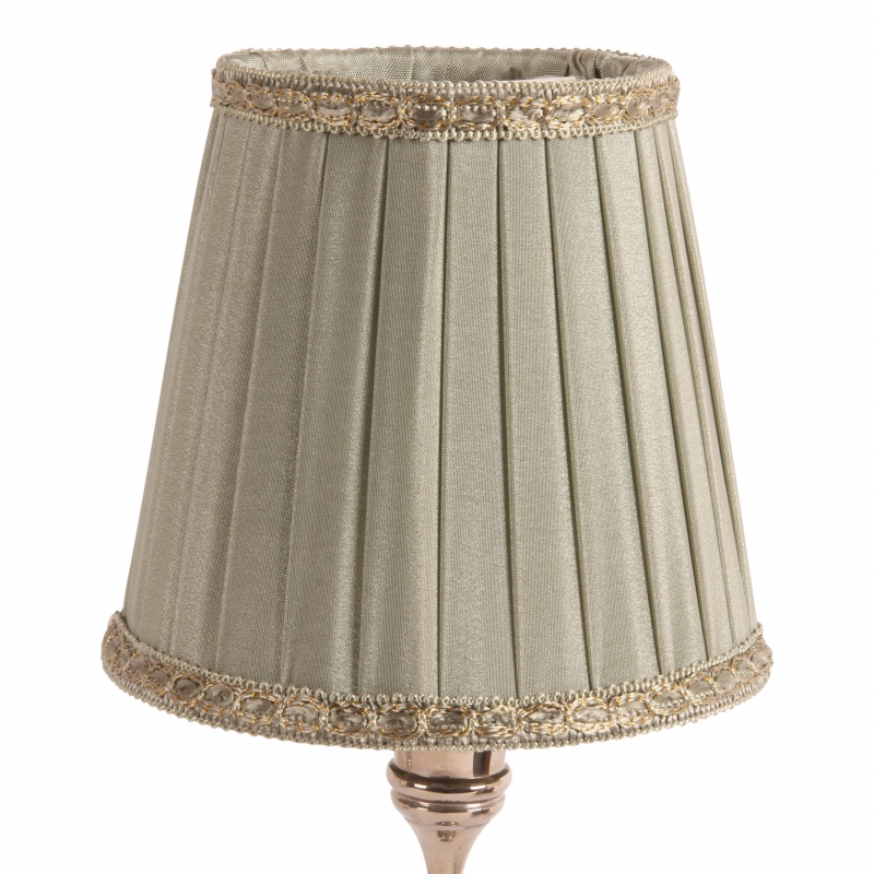Lampshade Victorian Clip-On 12 cm - Green - Fabric