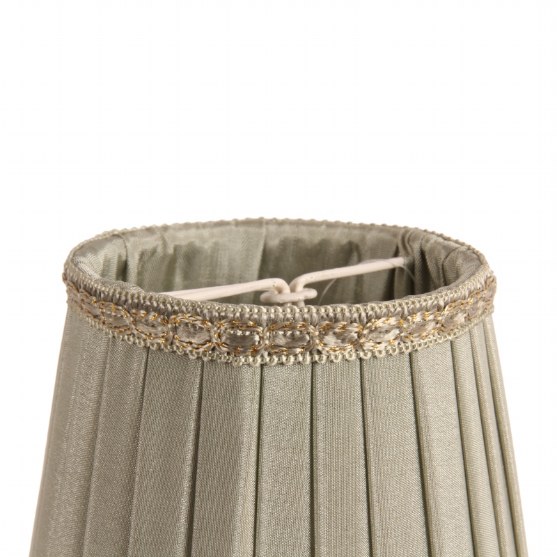 Lampshade Victorian Clip-On 12 cm - Green - Fabric