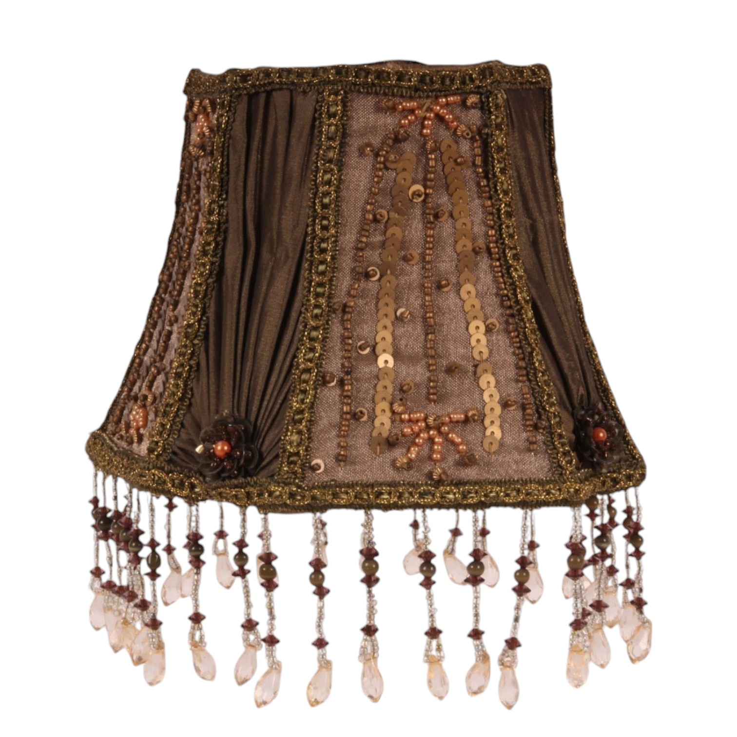 Lampshade 15.5 cm - Clip-On - Brown - Fabric