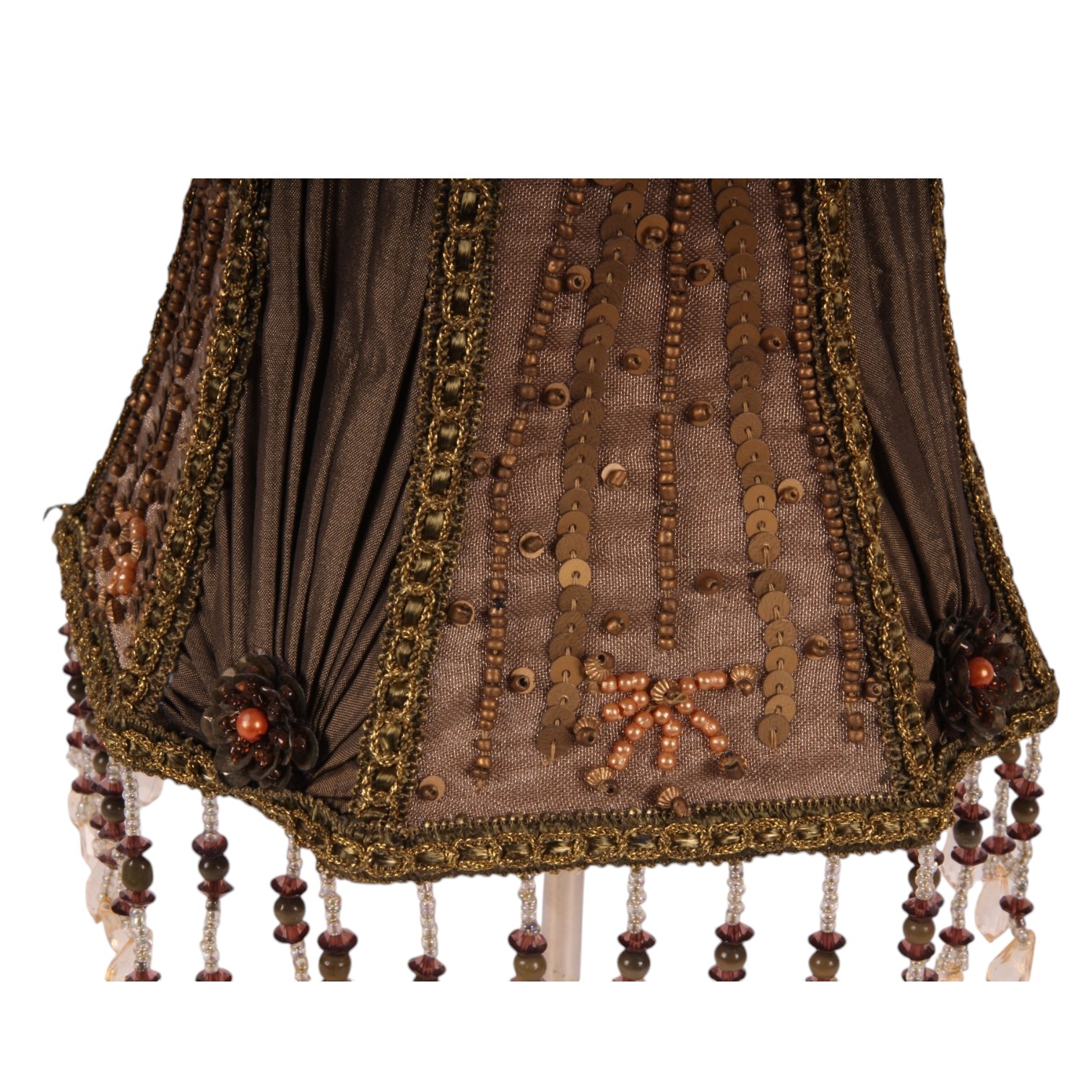 Lampshade 15.5 cm - Clip-On - Brown - Fabric