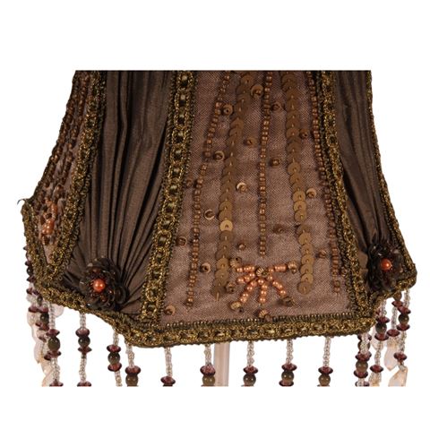 Lampshade 15.5 cm - Clip-On - Brown - Fabric