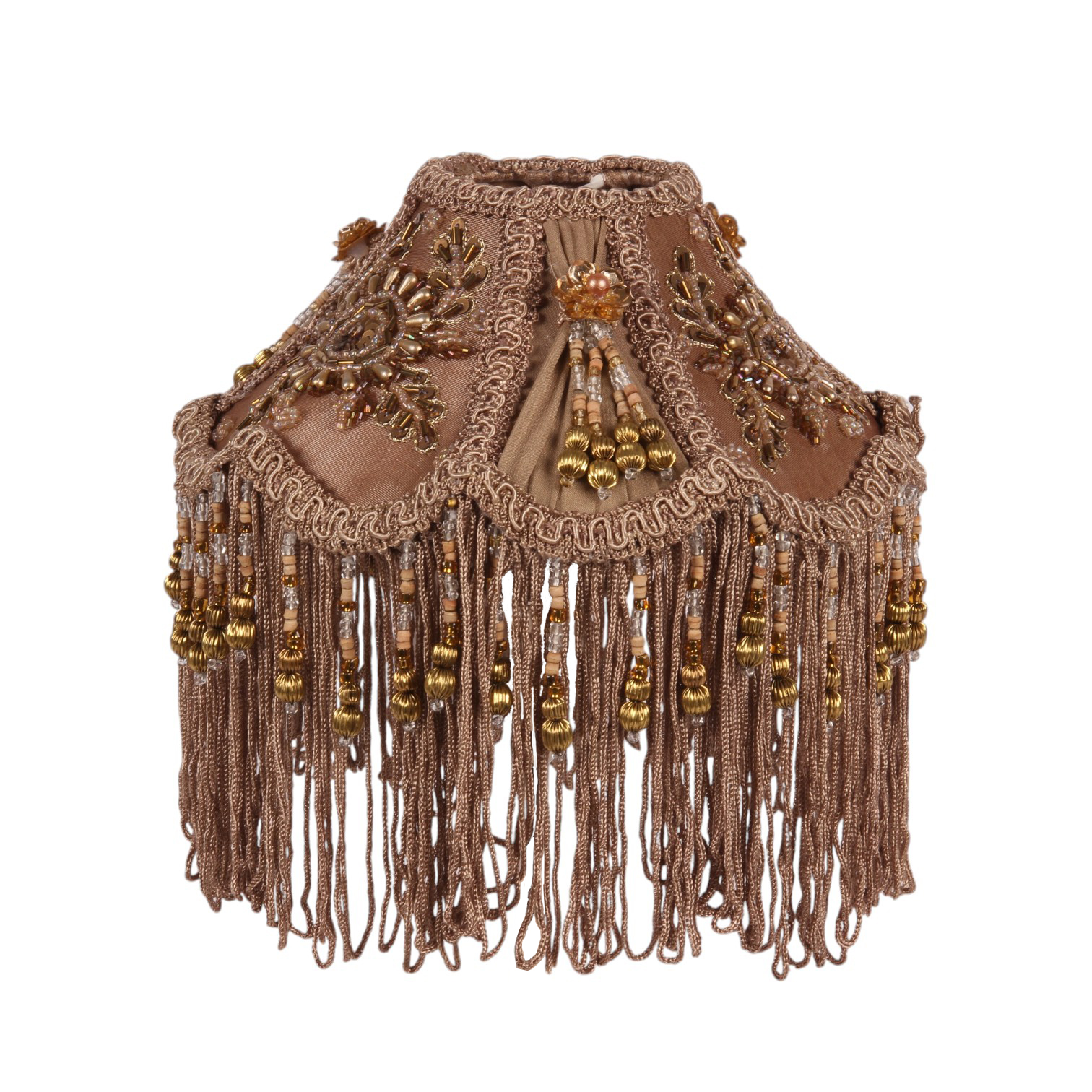 Lampshade 19 cm - Clip-On - Brown - Fabric