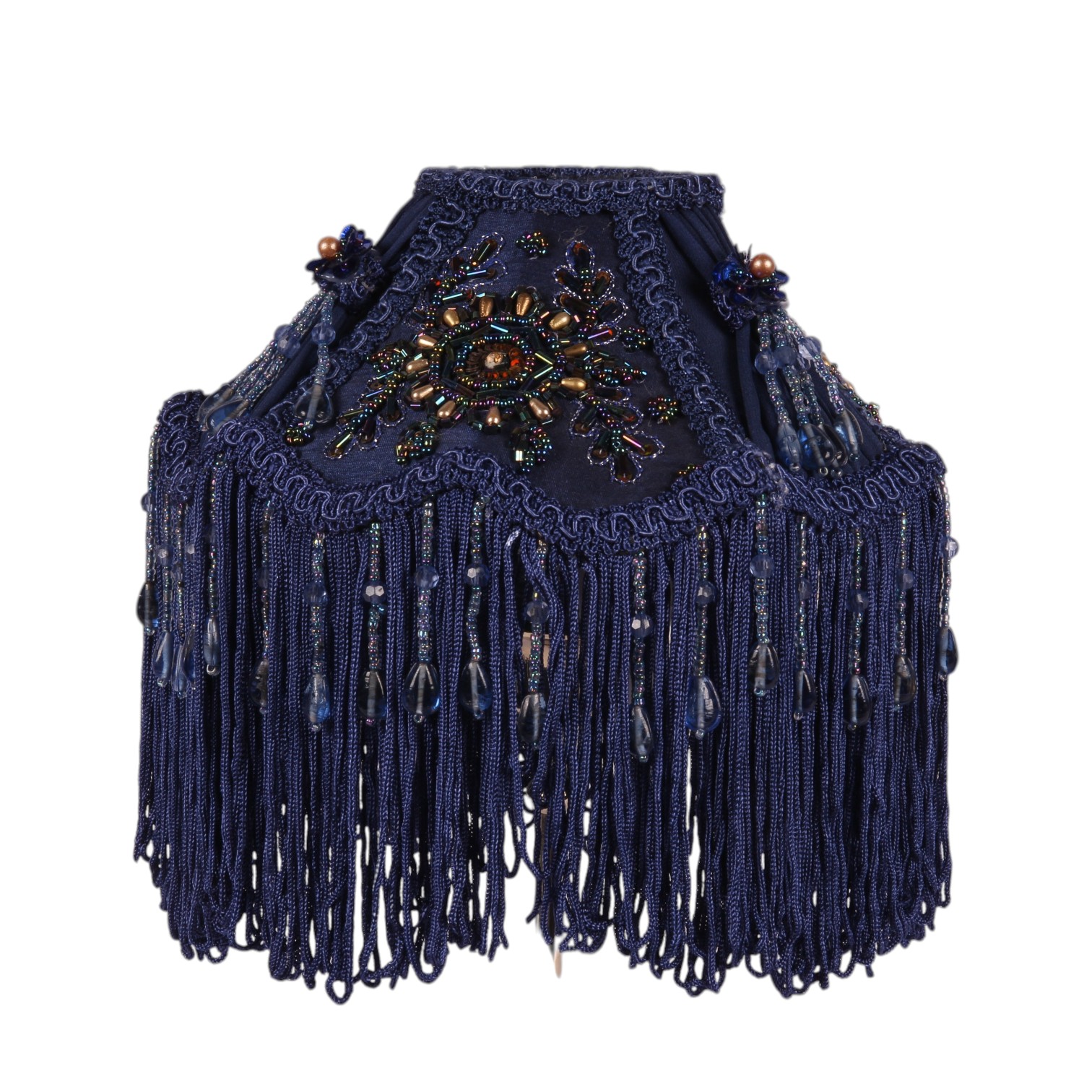 Lampenkap 19 cm - Klem - Blauw - Stof