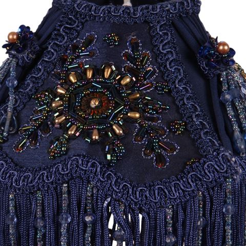 Lampenkap 19 cm - Klem - Blauw - Stof