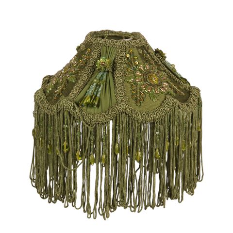 Lampenkap 19 cm - Klem - Groen - Stof