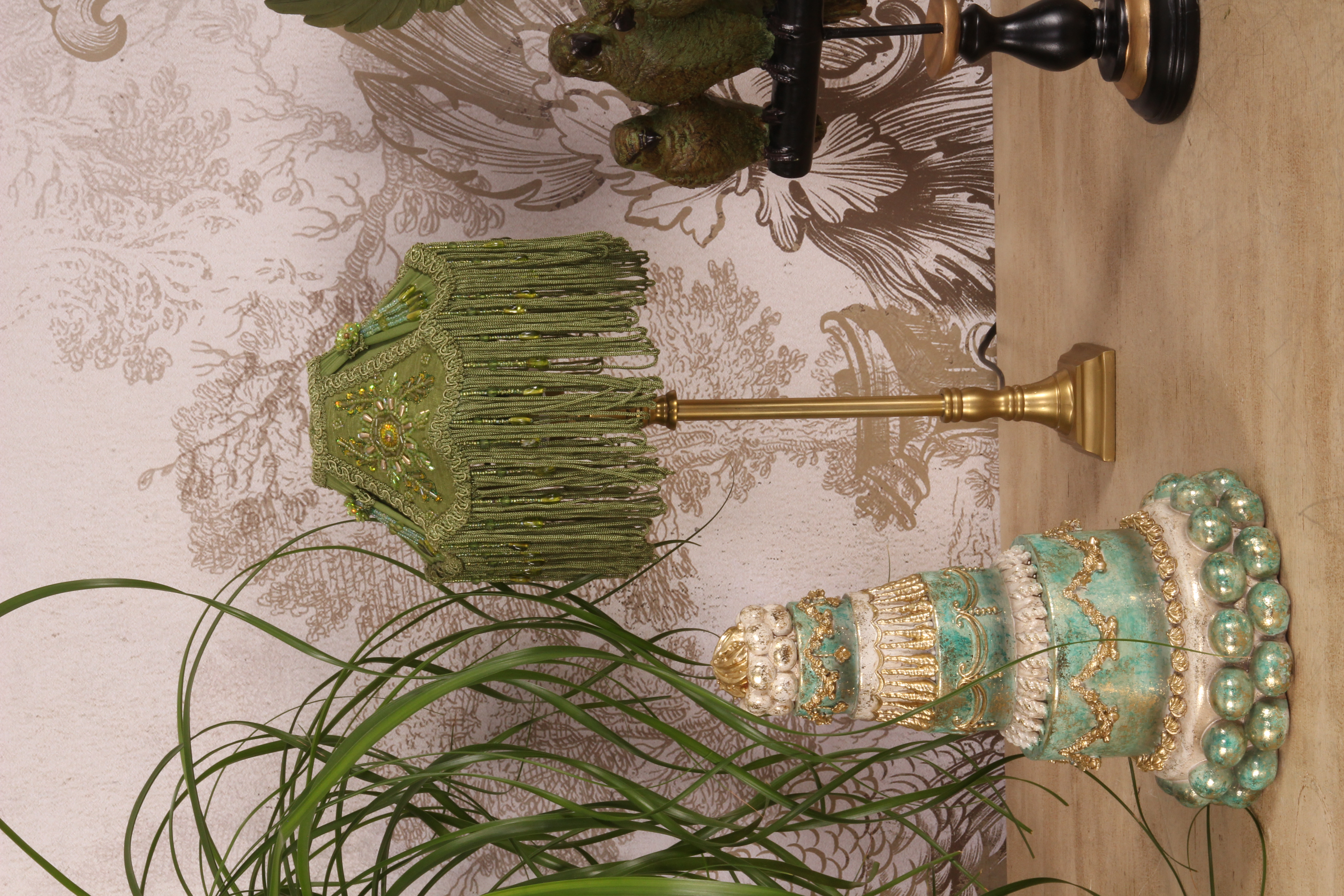 Lampshade 19 cm - Clip-On - Green - Fabric