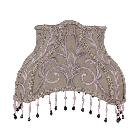 Lampshade Victorian 30 cm - Grey - Fabric