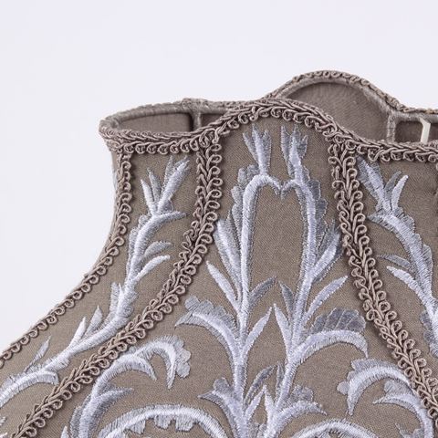 Lampshade Victorian 30 cm - Grey - Fabric