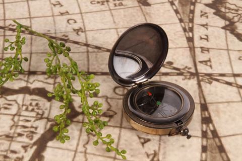 Nautical compass Gandhi brass 6.5 cm