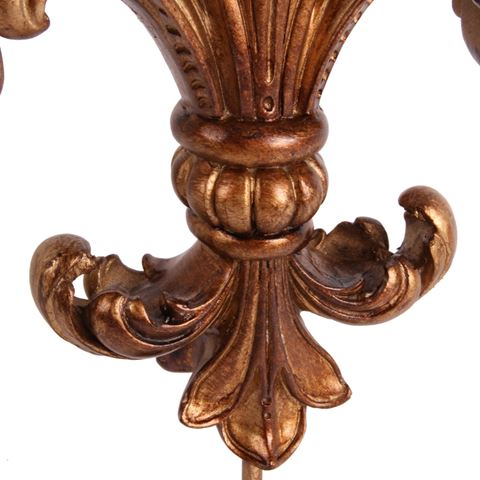 Fleur-de-lis sur Socle 38 cm - Or - Résine