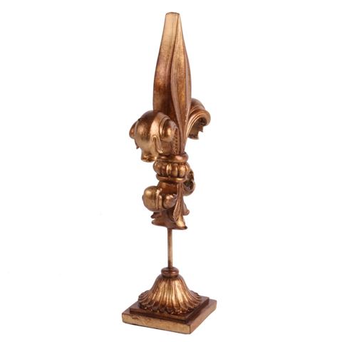 Fleur-de-lis sur Socle 38 cm - Or - Résine