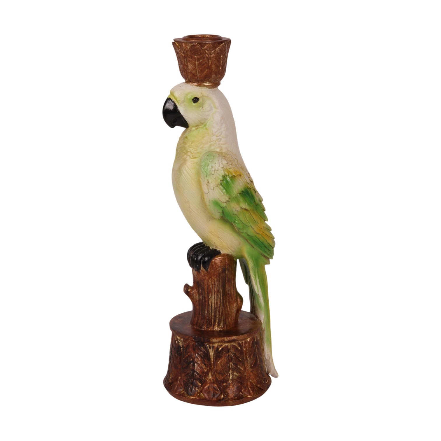 Parrot Candle Holder 27 cm - Green - Res