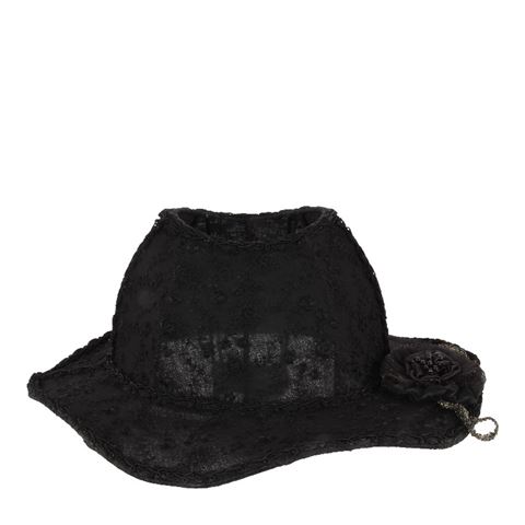 Lampenkap Victorian 38 cm - Zwart - Stof