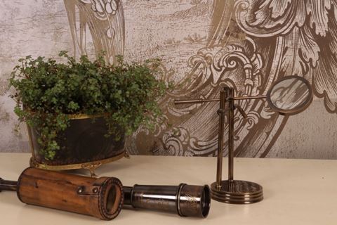 Magnifying Glass Standing 21 cm - Gold - Brass