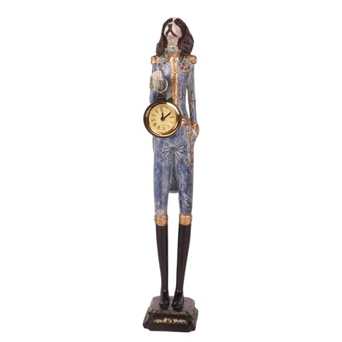 Hund Statue mit Uhr 45 cm