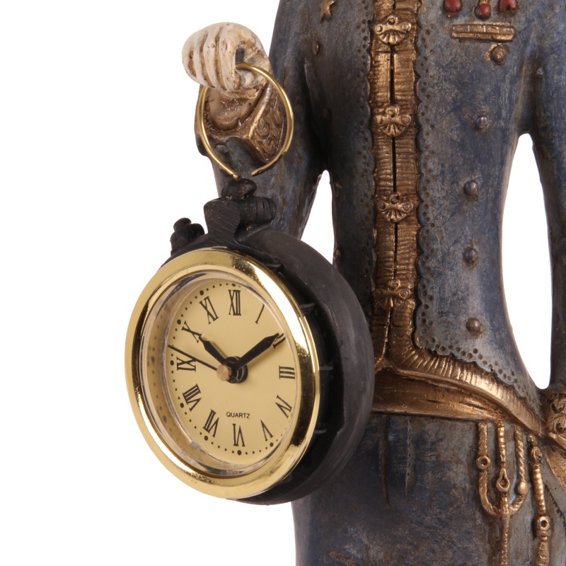 Hund Statue mit Uhr 45 cm