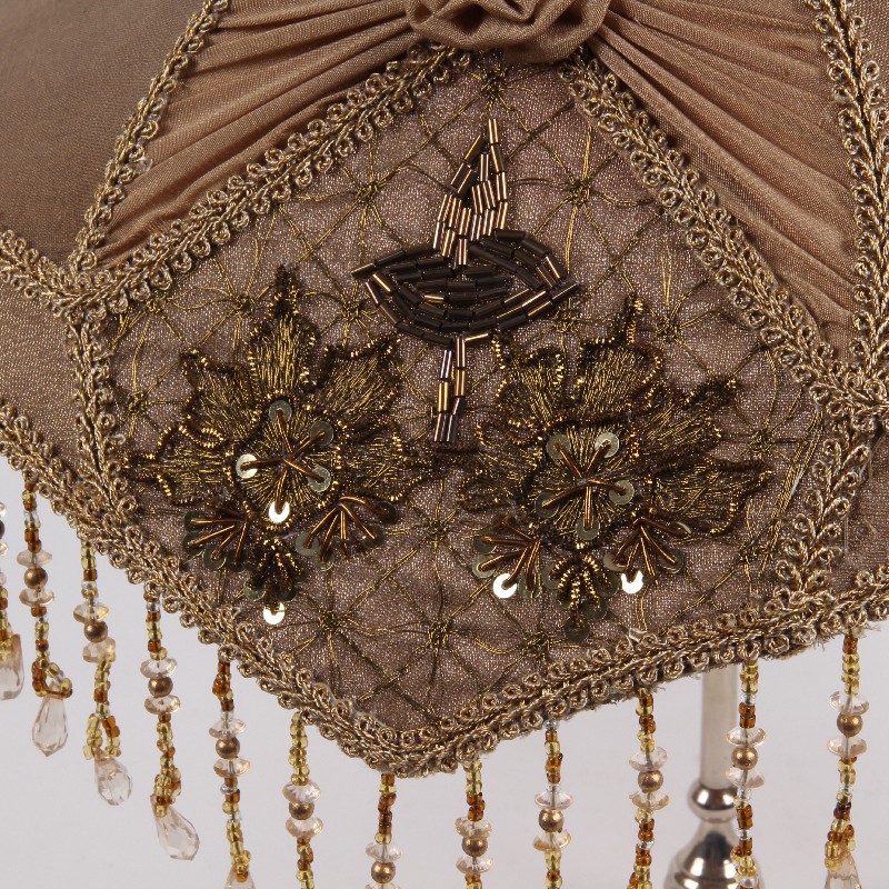 Lampenkap Victorian 38 cm - Bruin - Stof