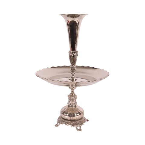 Vaas & Fruitstandaard 45 cm - Zilver - Koper