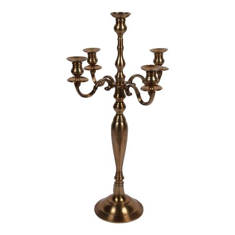 Kandelaar 5-Arms 80 cm -Goud - Aluminium