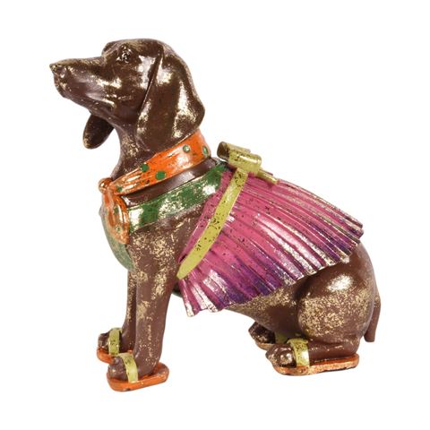 Hondenbeeldje 20.5 cm - Bruin - Resin