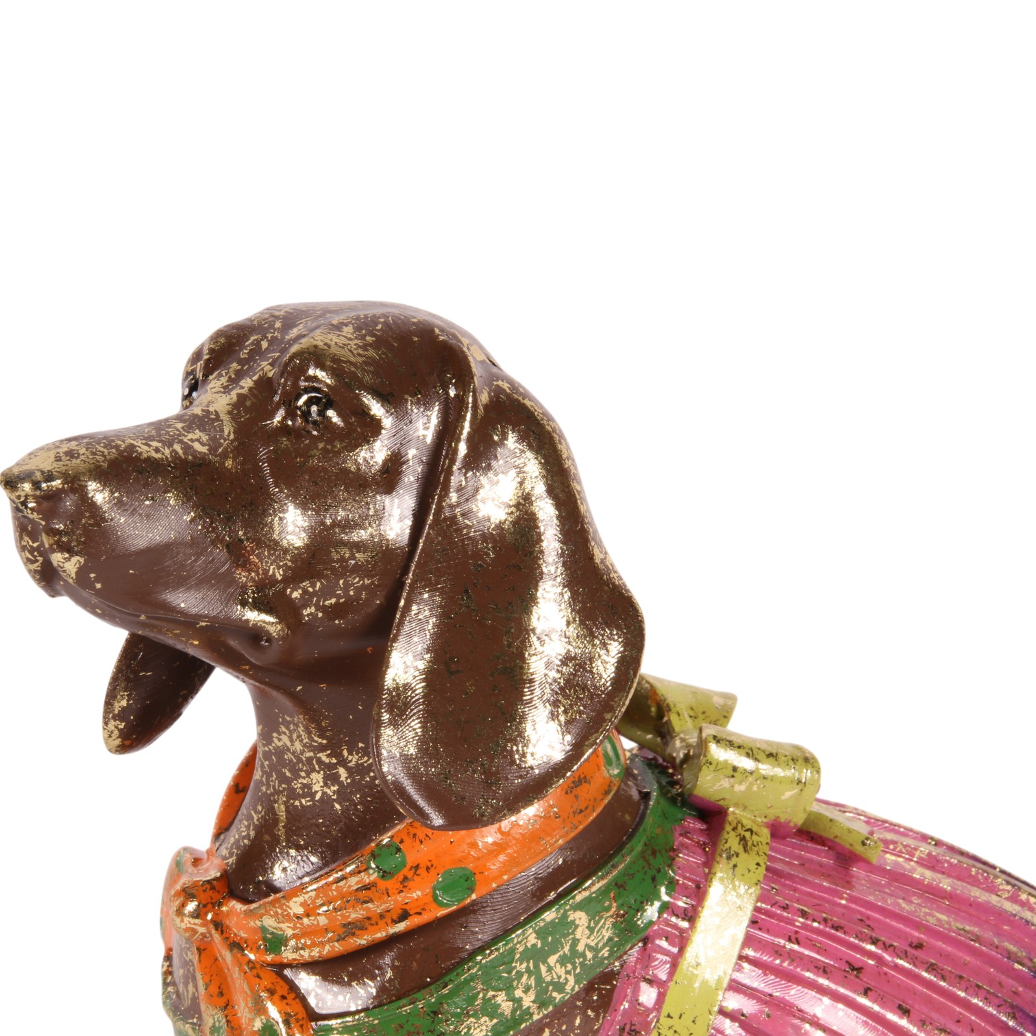 Hondenbeeldje 20.5 cm - Bruin - Resin