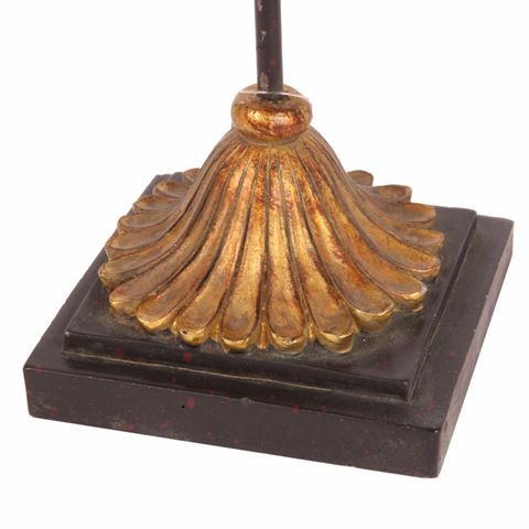 Mask on Stand 28 cm - Black/Gold - Resin