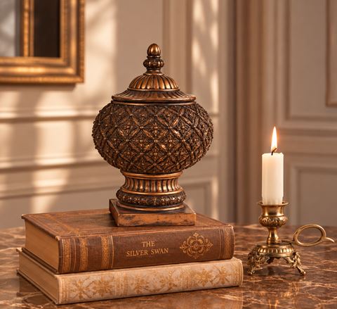 Deco Storage Box 27 cm - Gold - Resin