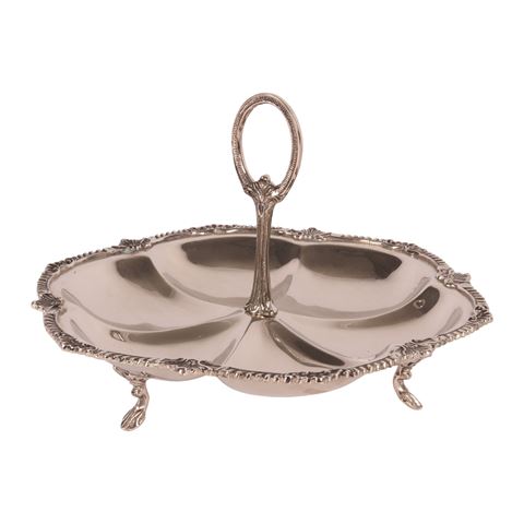 Schaal met Handvat 35 cm - Zilver - Koper