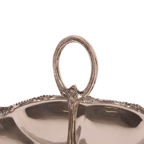 Schaal met Handvat 35 cm - Zilver - Koper