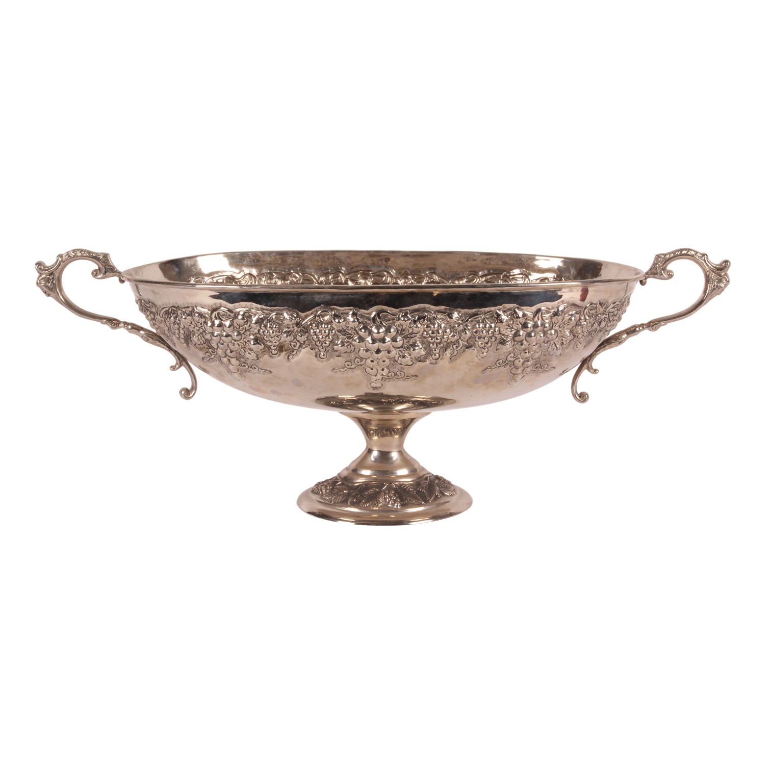 Schaal met Handvat 75 cm - Zilver - Koper