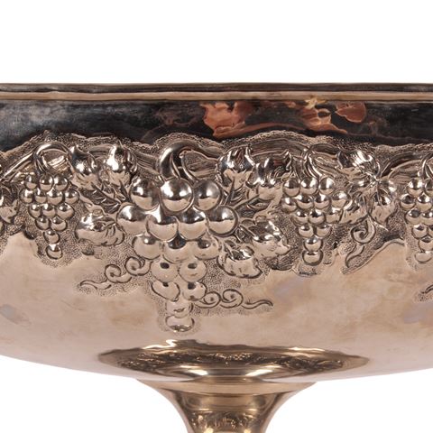 Schaal met Handvat 75 cm - Zilver - Koper