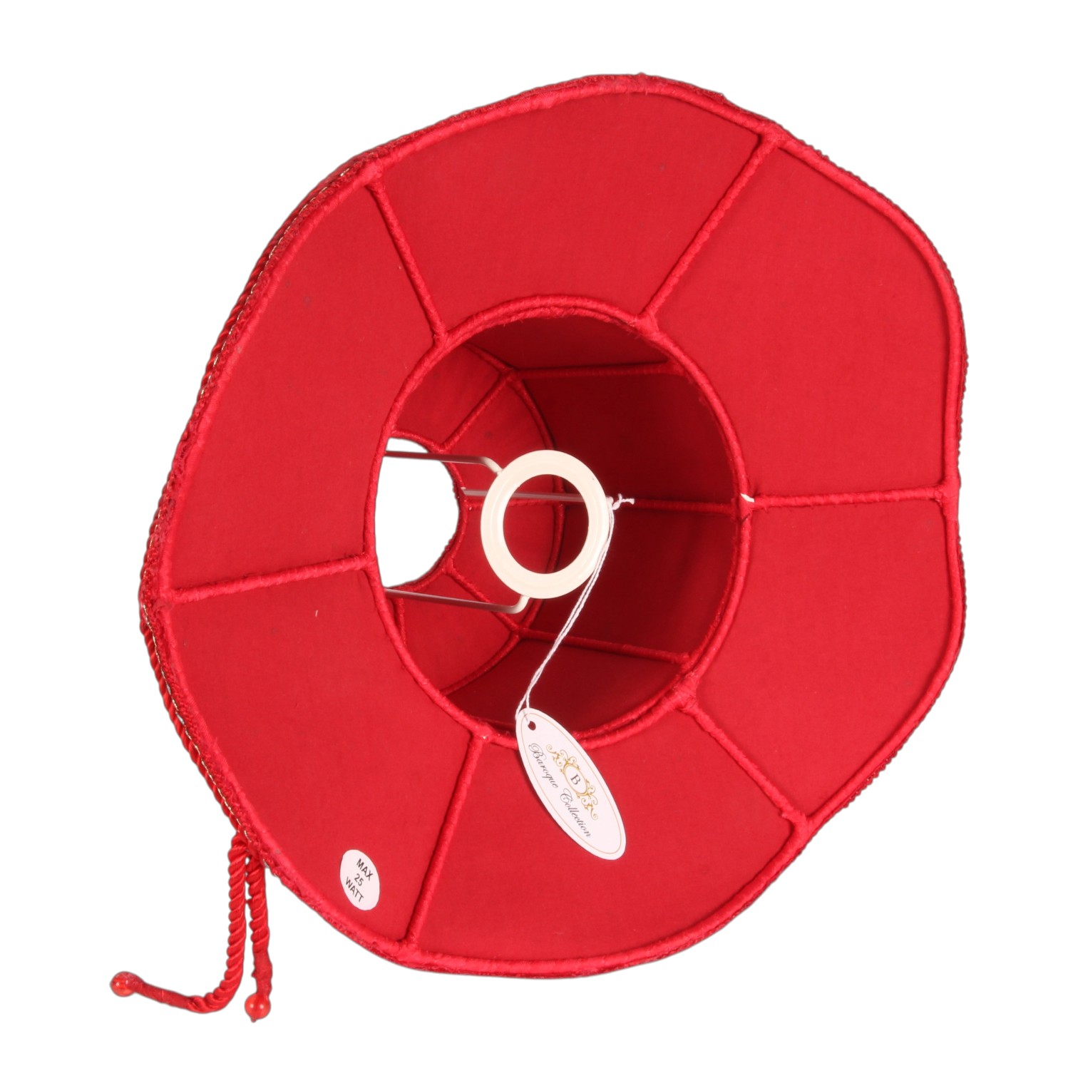 Lampenkap Victorian Hoed 32 cm - Rood - Stof