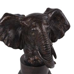 Fig. Elephant W/base resin 26x21x21cm
