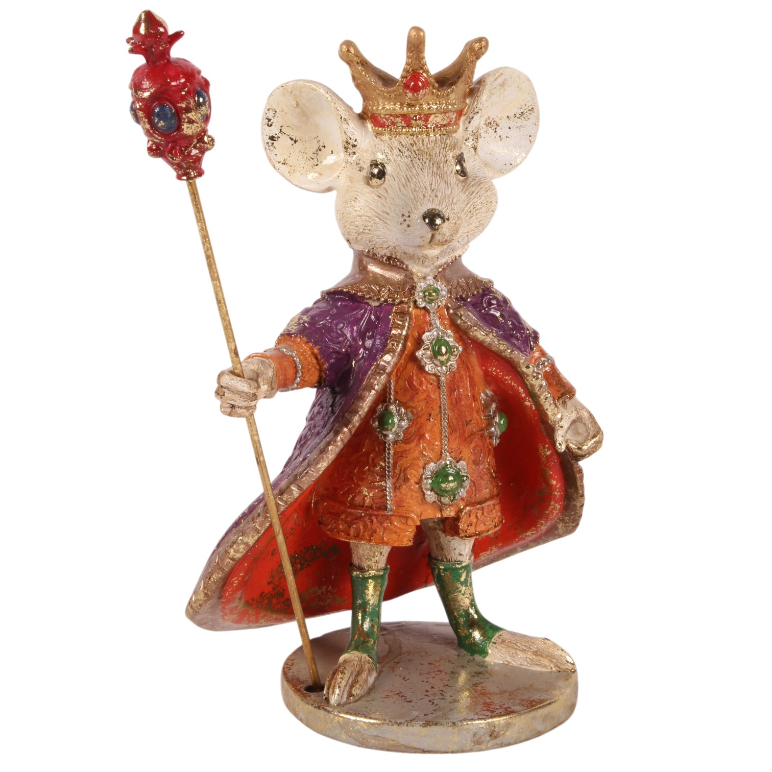 Muizenbeeldje Koning 26 cm - Multi - Resin