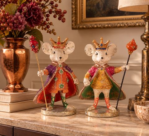 Muizenbeeldje Koning 25 cm - Multi - Resin