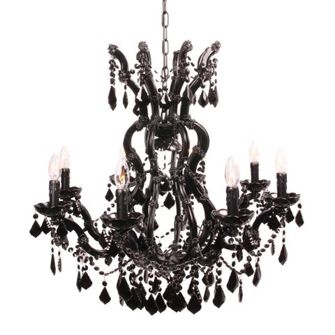 Kroonluchter Maria Theresa 78 cm - Zwart - Ijzer & Glass