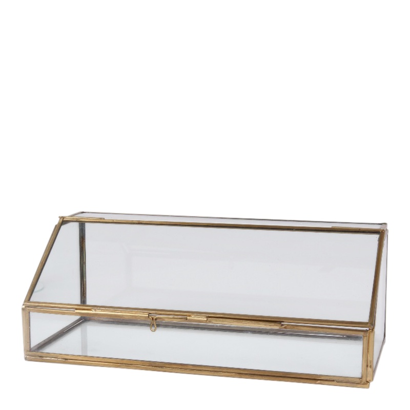 Display Box 30x12 cm - Goud - Koper / Glas