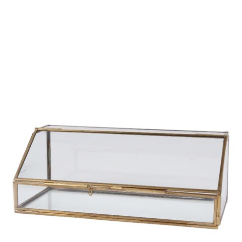 Display Box 30x12 cm - Goud - Koper / Glas