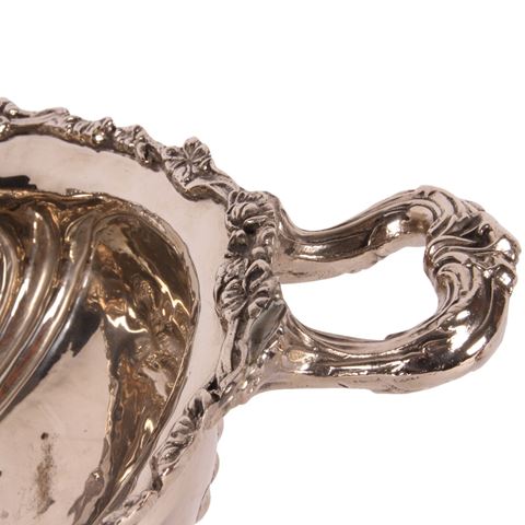 Schaal met Handvat 47 cm - Zilver - Koper