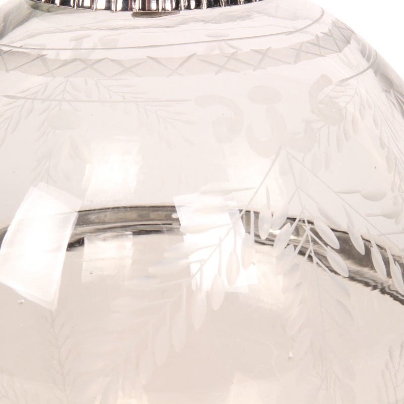 Taartplateau/Serveelschaal 23 cm - Rond - Zilver - Glas