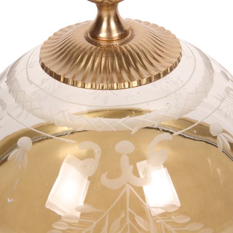 Taartplateau/Serveelschaal 23 cm - Rond - Goud - Glas