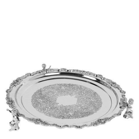 Schaal met Engels 39 cm - Zilver - Koper