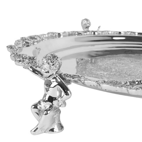 Schaal met Engels 39 cm - Zilver - Koper