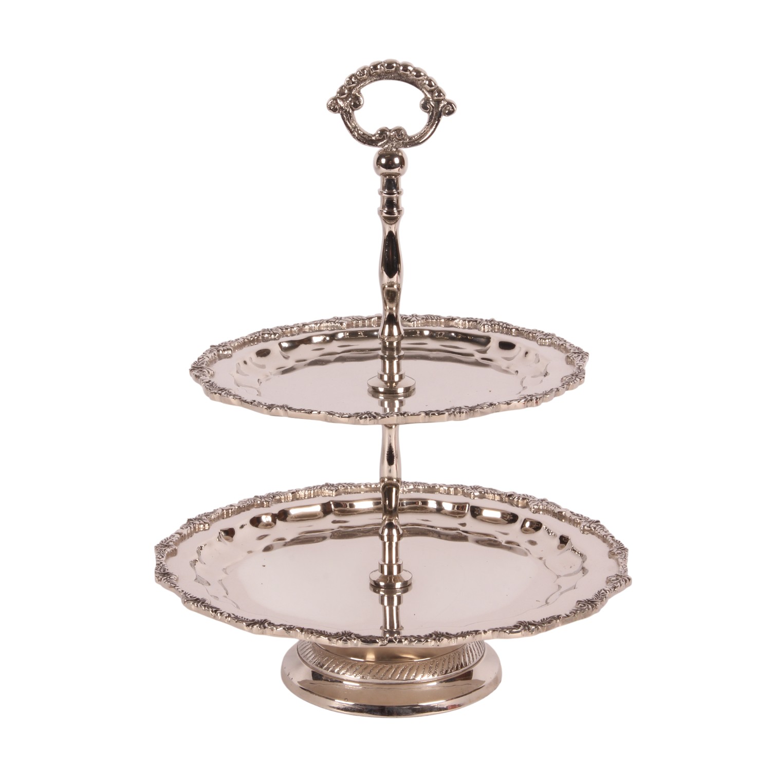Etagère 2-Laags 30 cm - Zilver - Koper