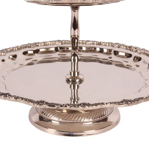 Etagère 2-Laags 30 cm - Zilver - Koper