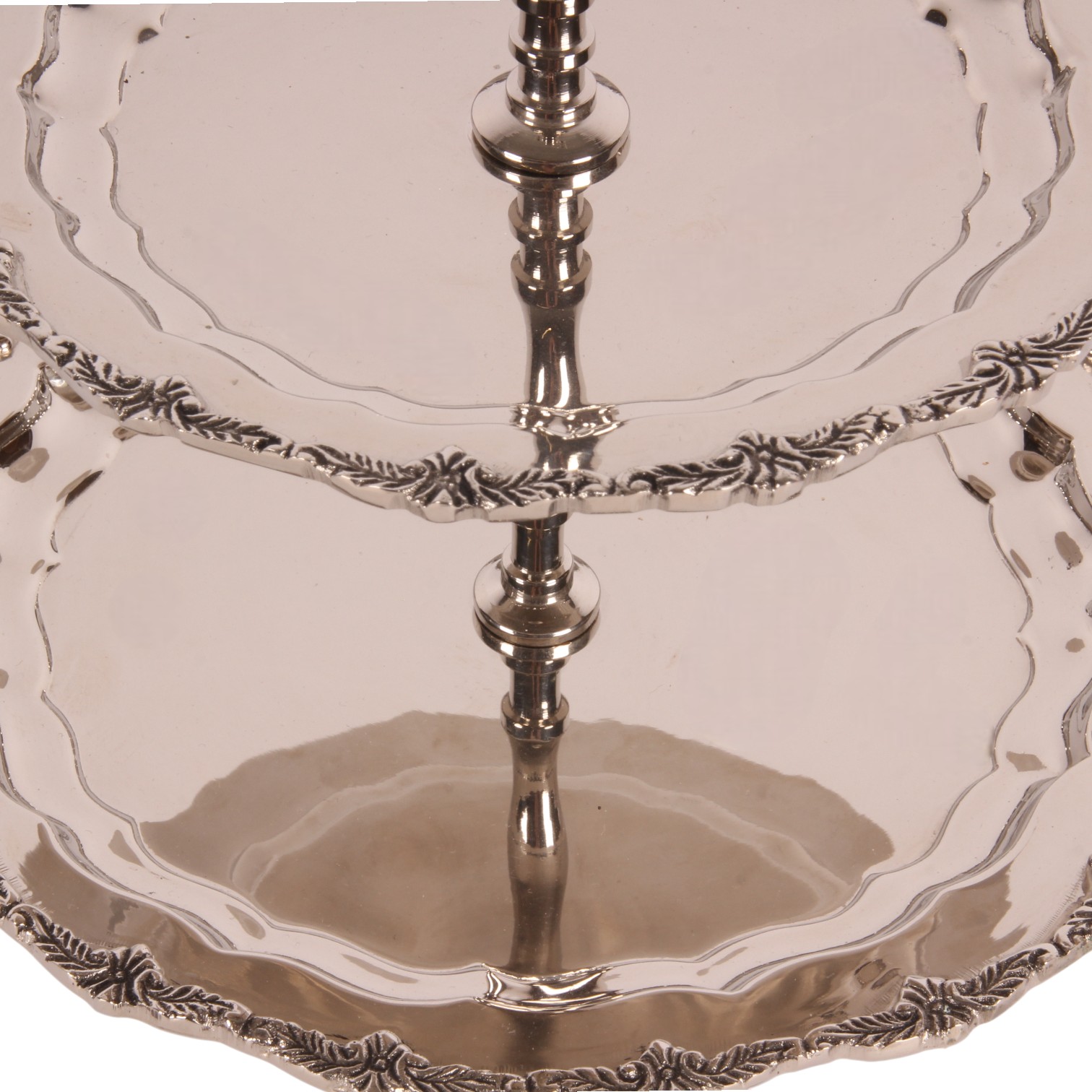 Etagère 2-Laags 30 cm - Zilver - Koper