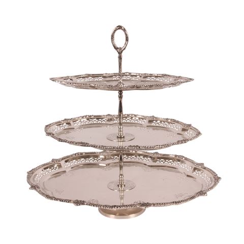 Etagère 3-Laags 51 cm - Zilver - Koper